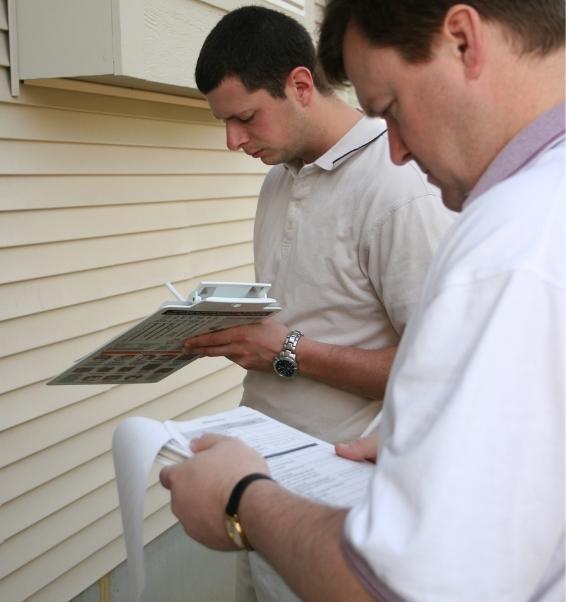 two inspectors inspecting house santa clarita ca